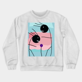 Parent Child Flower Stick Figure Crewneck Sweatshirt